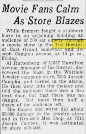 Oct 1930 article Deluxe Theatre, Detroit